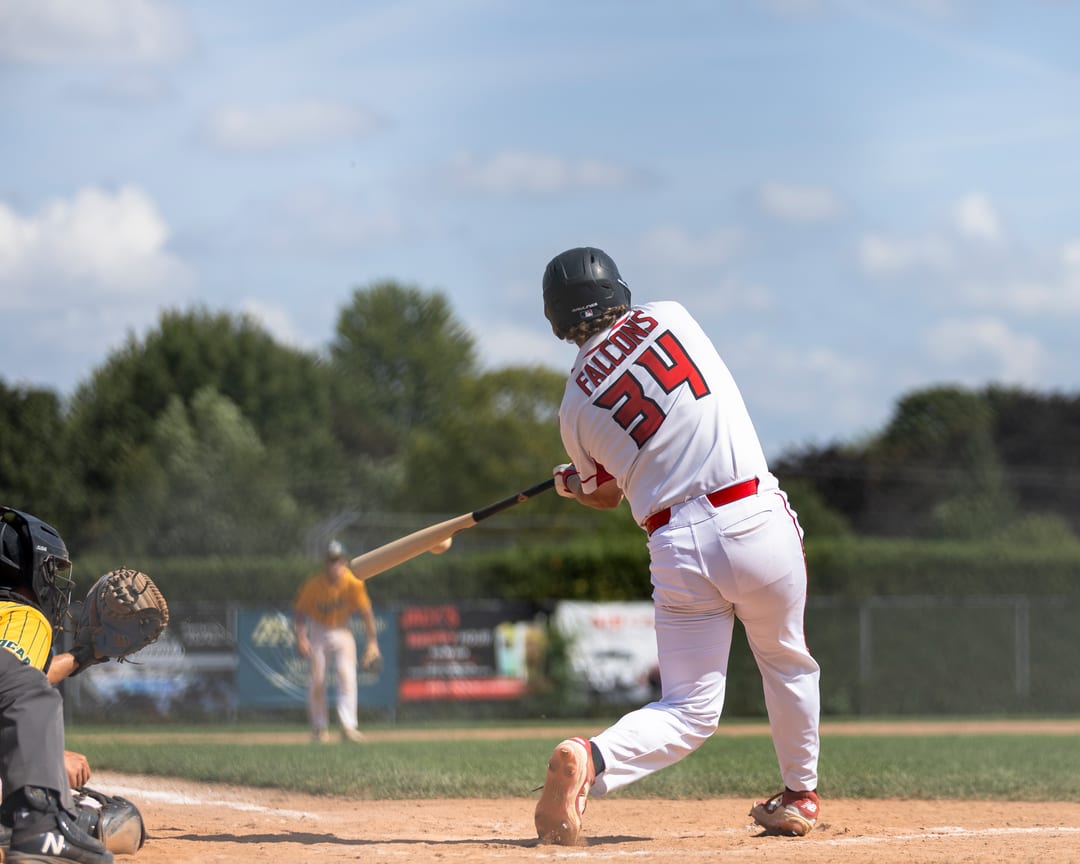 Owen Constantineau at the plate. (Photo by Graeden Wurster)